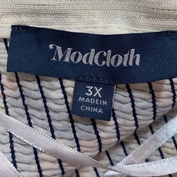 MODCLOTH Plus Size 3X Halter Pin Up Style Retro Floral Linen Jumpsuit - Picture 6 of 8